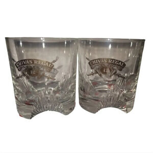 Chivas 12 set of two cocktail glasses bar ware bar